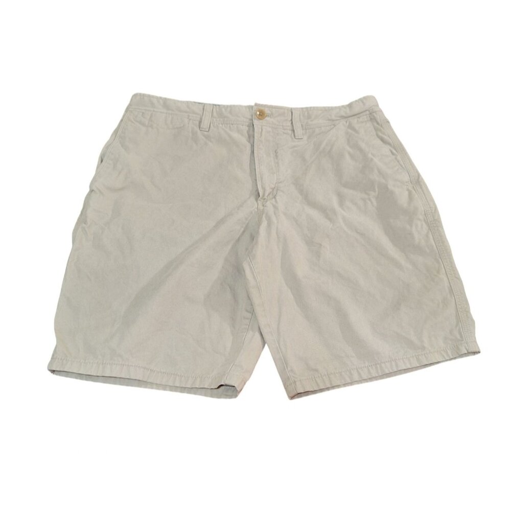 Banana Republic Shorts Mens 34 Aiden Chino Khaki Flat Front Casual